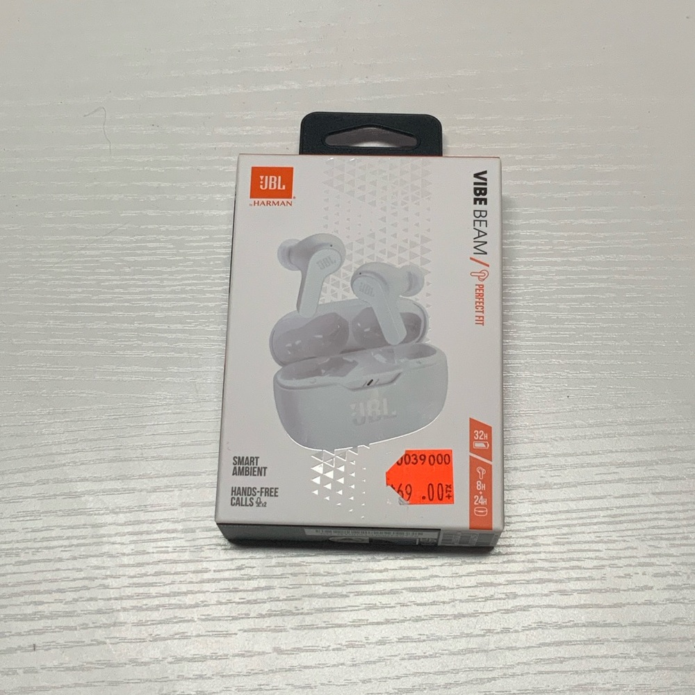 JBL Vibe Beam Wireless Earbuds - Light Gray